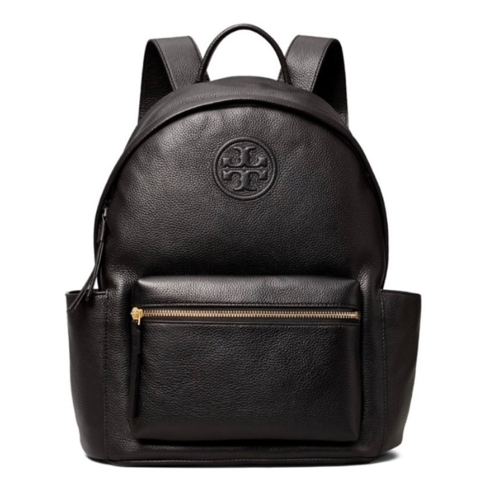 NWT Black Tory Burch Perry Bombe Leather Backpack